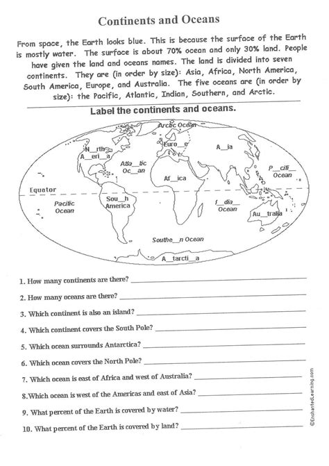 Grade 7 Geography Worksheets