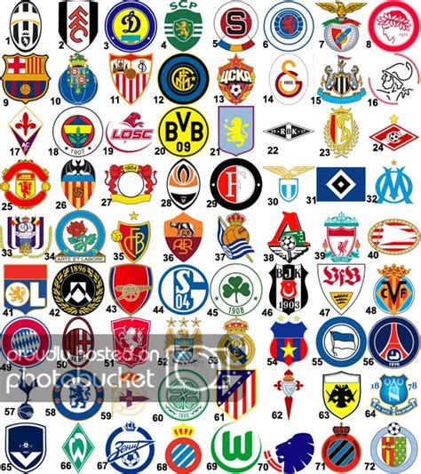 European football team Logos