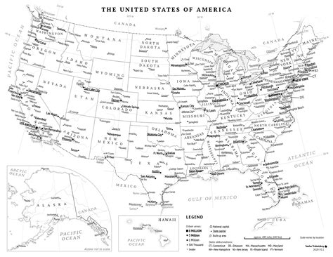 Usa Map With States And Cities Printable - Grazia Gilbertina