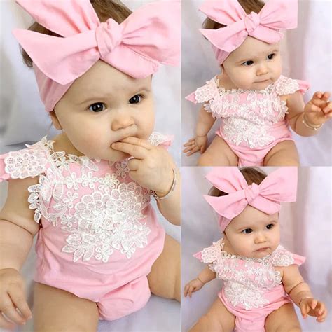 new design Baby girl Clothes Newborn Baby Romper summer pink Baby Girl ...