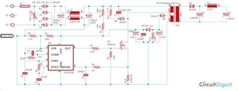 Design a 12V 27W SMPS Circuit with UC3843 SMPS Controller IC