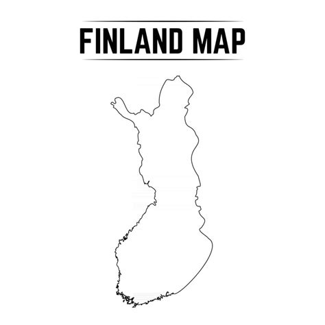 Outline Simple Map of Finland 2905341 Vector Art at Vecteezy