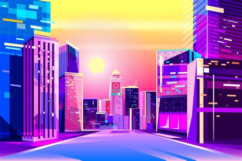 City landscape | Anime city, City cartoon, City landscape