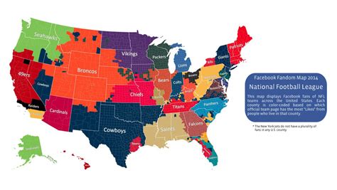 Map Shows Which NFL Team Every US County Roots For