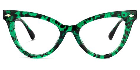 Maite - Cat Eye Green Eyeglasses | Vooglam