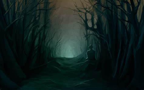 Dark Scary Forest Wallpaper - WallpaperSafari