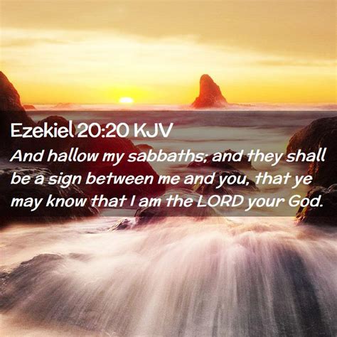 Ezekiel 20:20 KJV Bible Verse Images