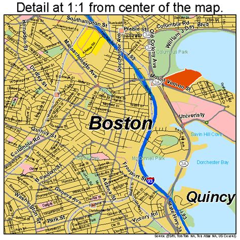 Boston Massachusetts Street Map 2507000