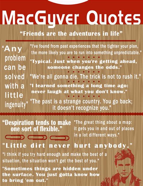 MacGyver Quotes poster | Macgyver quotes, Macgyver, Quote posters