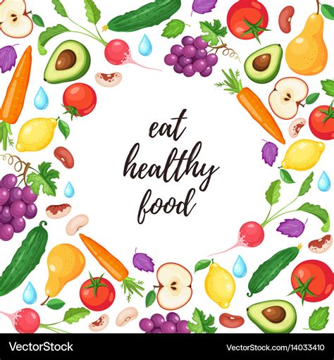 Healthy eating poster Royalty Free Vector Image