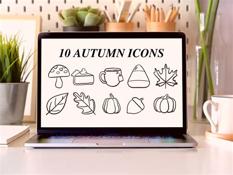 Minimalist Autumn Notion Icons – Studio Katie