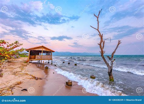 Burundi Bujumbura Lake Tanganyika Sunset Stock Image - Image of ...