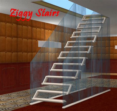 Mod The Sims - Ziggy Wood and Glass Staircase