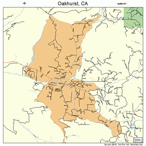 Oakhurst California Street Map 0652764