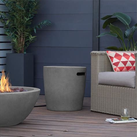 Real Flame Riverside 19 in. Propane Tank Cover in Glacier Gray-564-GLG ...