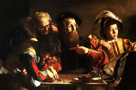 The Calling of St Matthew (detail) / Caravaggio / http://en.wikipedia ...