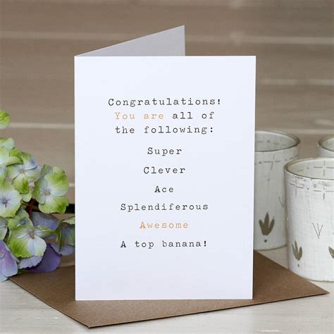 'Congratulations' Greetings Card By Slice of Pie Designs