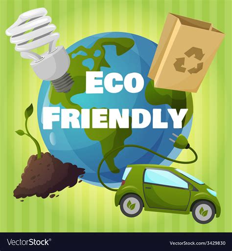 Eco friendly poster Royalty Free Vector Image - VectorStock