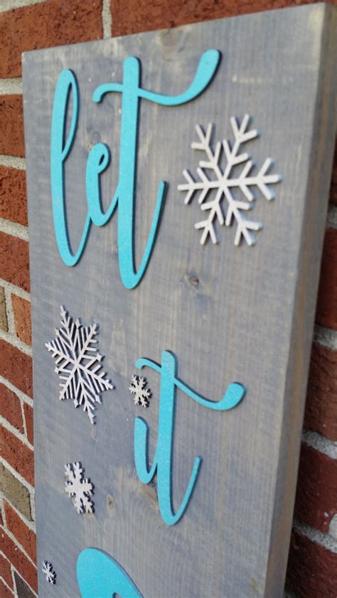 Let It Snow Outdoor Front Door/porch Wooden Sign. Large Wooden - Etsy