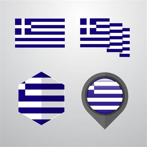 Greece flag design set vector 14034756 Vector Art at Vecteezy