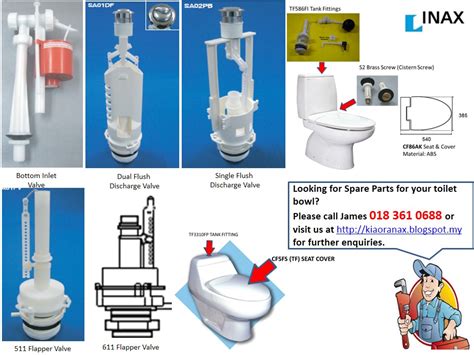 Sanitary wares fittings and spare parts. : Toilet Spare Parts, Tank ...