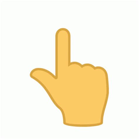 Yellow Hand Pointing Up Sticker - Animated GIF