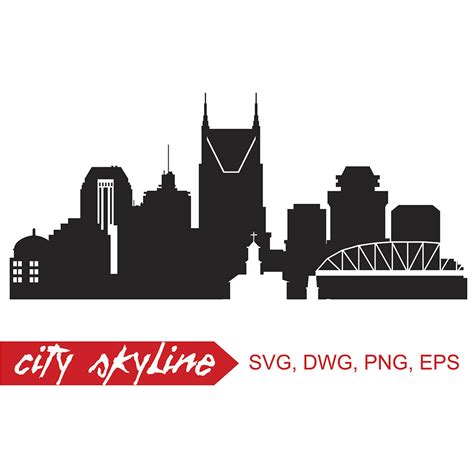 Nashville Vector Skyline By Dreamer's Designs | TheHungryJPEG