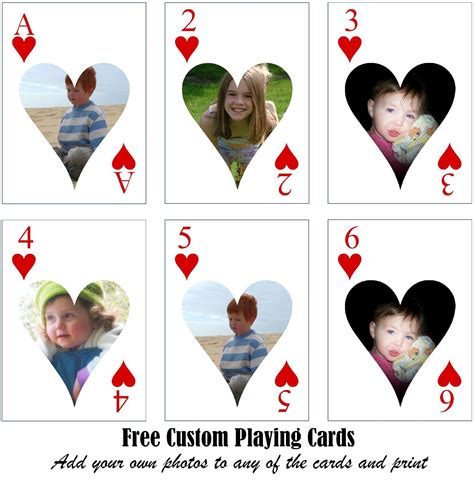 Free Printable Custom Playing Cards | Add Your Photo and/or Text