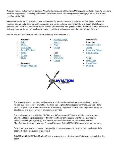 Aviation Fasteners