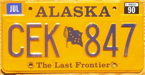 1990 Alaska vg- | Automobile License Plate Store: Collectible License ...