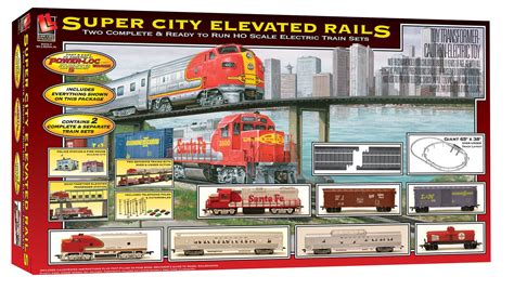 Life-Like Trains HO Scale Super City Elevated Rails Double Electric ...