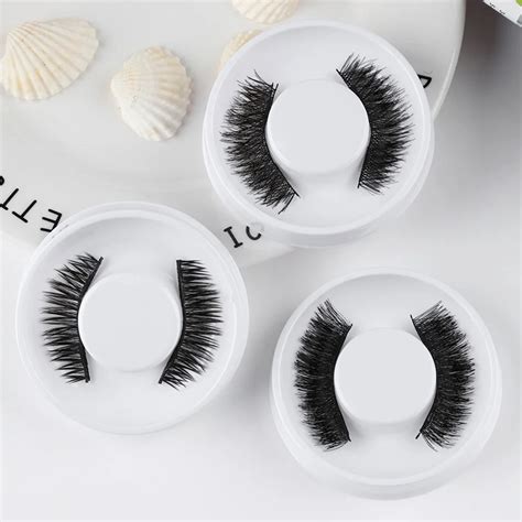 1 Pair 3D Magnetic False Eyelashes Reusable Natural Makeup False Eye ...