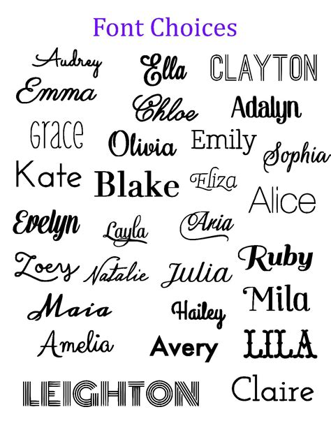 Free Names In Cute Fonts For Art Design | Typography Art Ideas