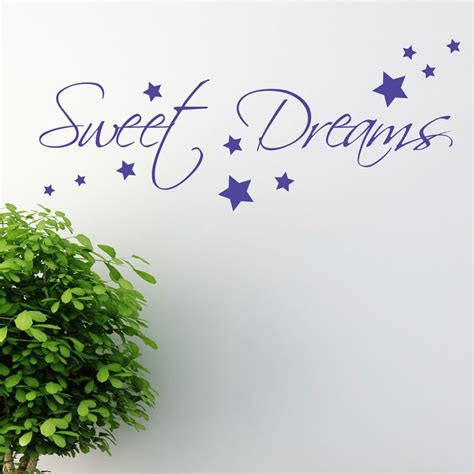 SWEET DREAMS WALL STICKER ART DECALS QUOTES BEDROOM W43 | eBay