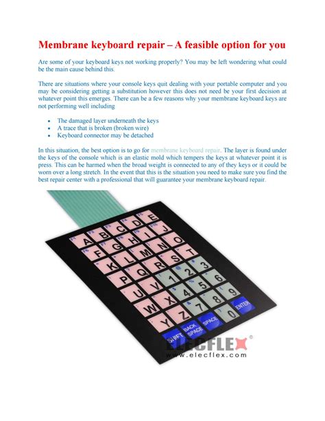 Membrane keyboard repair – a feasible option for you by Ckhuzwayo - Issuu