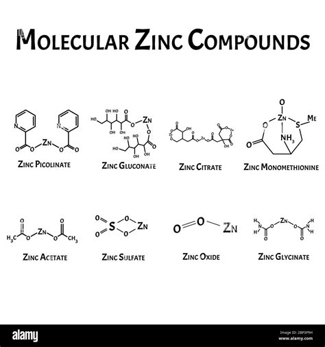 Zinc glycinate is a molecular chemical formula. Zinc infographics ...