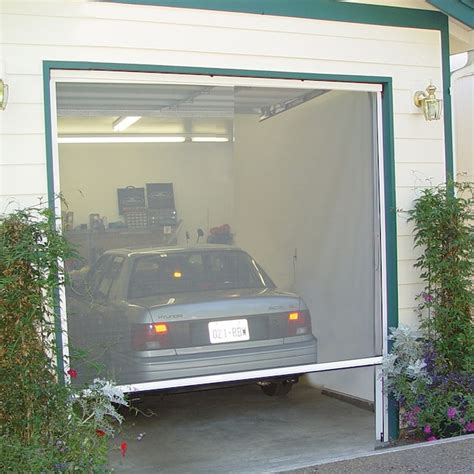 LARSON GrandVue 800 9-ft x 8-ft Retractable Single Garage Door Screen ...