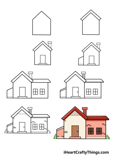 House Drawing - How To Draw A House Step By Step