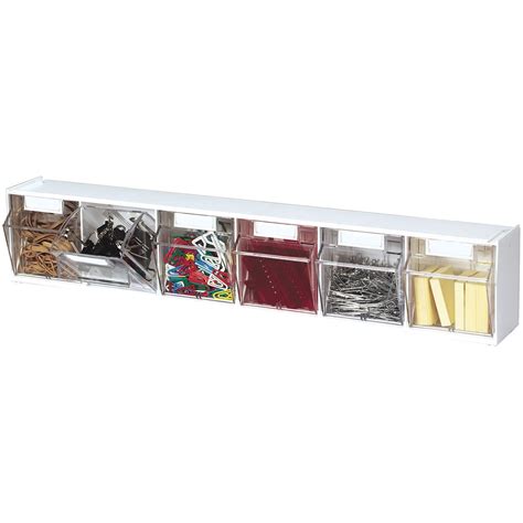 Deflecto, Tilt Bin Interlocking Multi-Bin Storage Organizer, 1 Each ...