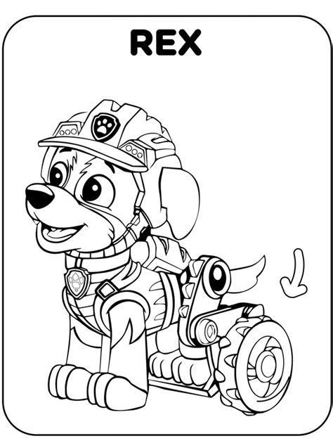 Kids-n-fun.com | Coloring page Paw Patrol Dino Rescue Rex