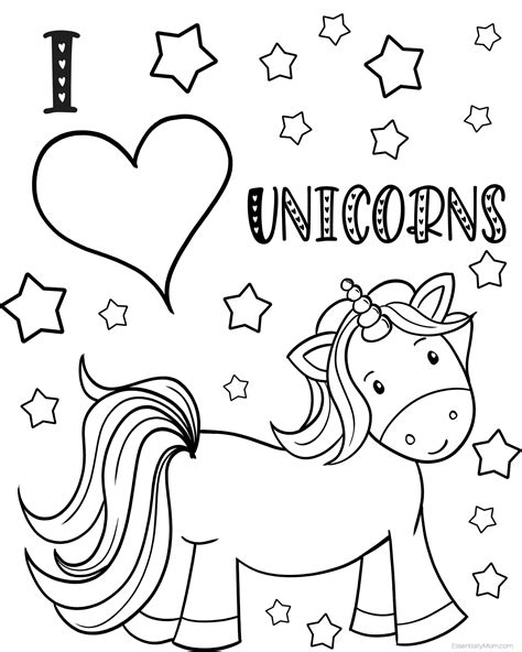 Printable Unicorn Coloring Pages Free