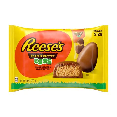 REESE'S Milk Chocolate Peanut Butter Snack Size Eggs, 9.6 oz bag