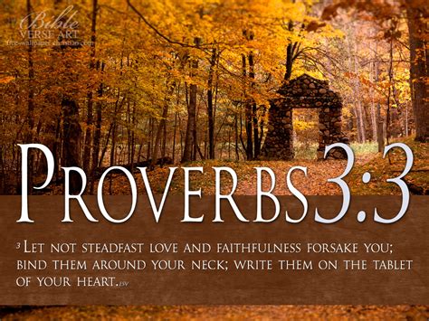 Proverbs 3:3 - Steadfast Love And Faithfulness Wallpaper - Christian ...