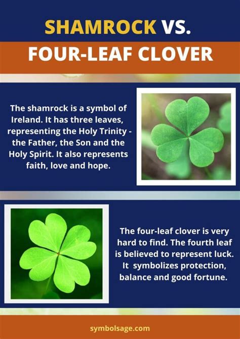 Shamrock Vs. Four-leaf Clover – Symbol Sage | Irish symbols and ...