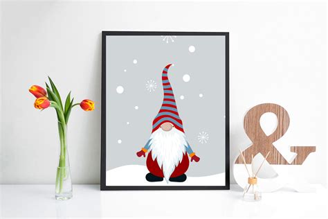 Christmas Gnomes Wall Art Digital Download Printable Wall | Etsy