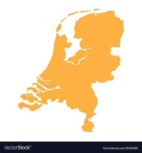 Netherlands map Royalty Free Vector Image - VectorStock