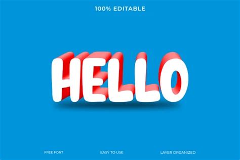 Hello Text Effect | Free Vector File