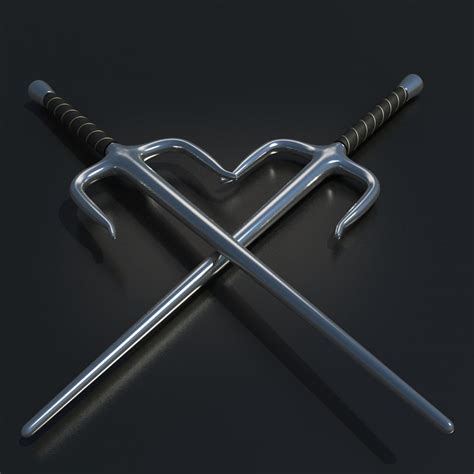 3d model sai ninja weapon