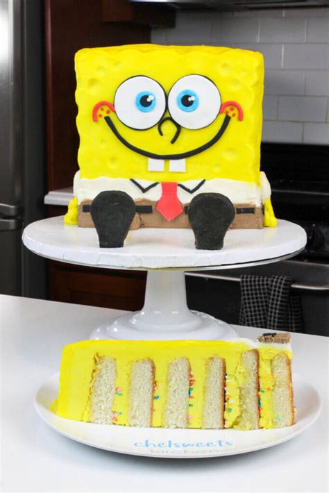 SpongeBob Cake: Detailed Recipe & Tutorial - Chelsweets