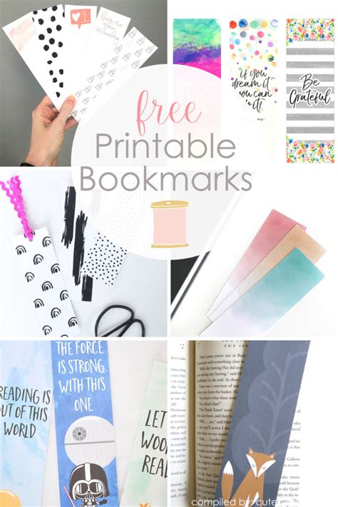 Free Printable Bookmarks (12+ Designs) - Cutesy Crafts